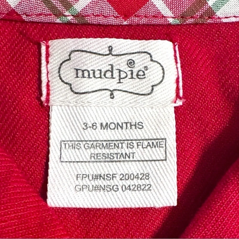 Mud Pie Red Baby Christmas Pajamas - 3-6 Months